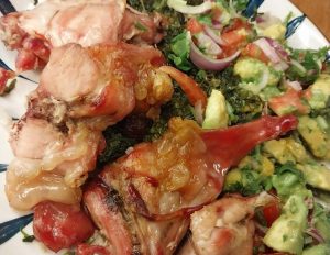 Roasted rabbit meat